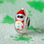 Elfbeads Your Snowman Memories silver; white glass Bead by The Alternative Bead. Your official Elfbeads Retailer from Germany