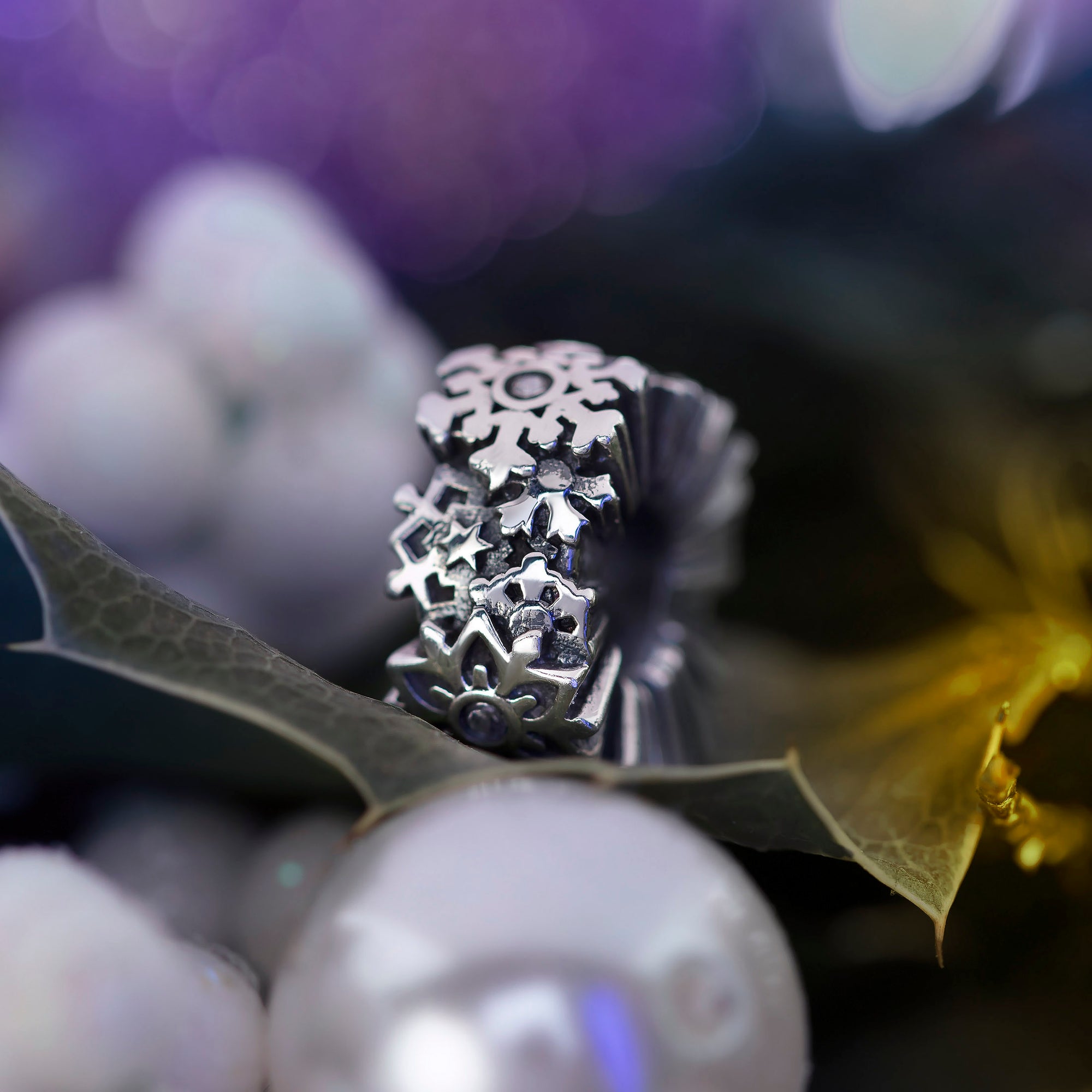 Elfbeads Snowflake Spacer silver sterling-silver Spacer by The Alternative Bead. Your official Elfbeads Retailer from Germany