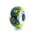 Aurora Charm Dew of the Deep Woods Murano Glass Bead green; yellow; black glass Bead by The Alternative Bead. Your official Aurora Charm Retailer from Germany
