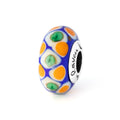 Black Raven Beads Heritage LE blue and orange and white and green glass Charm by The Alternative Bead. Your official Black Raven Beads Retailer from Germany