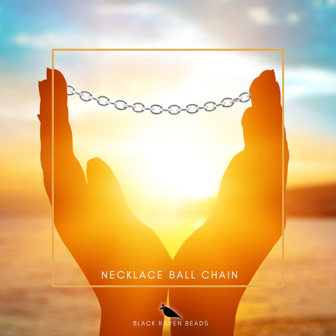 Black Raven Beads Necklace Ball Chain silver sterling-silver Necklace by The Alternative Bead. Your official Black Raven Beads Retailer from Germany