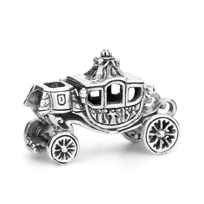 Silver Black Raven Beads Royal Carriage Sterling Silver Charm by The Alternative Bead 