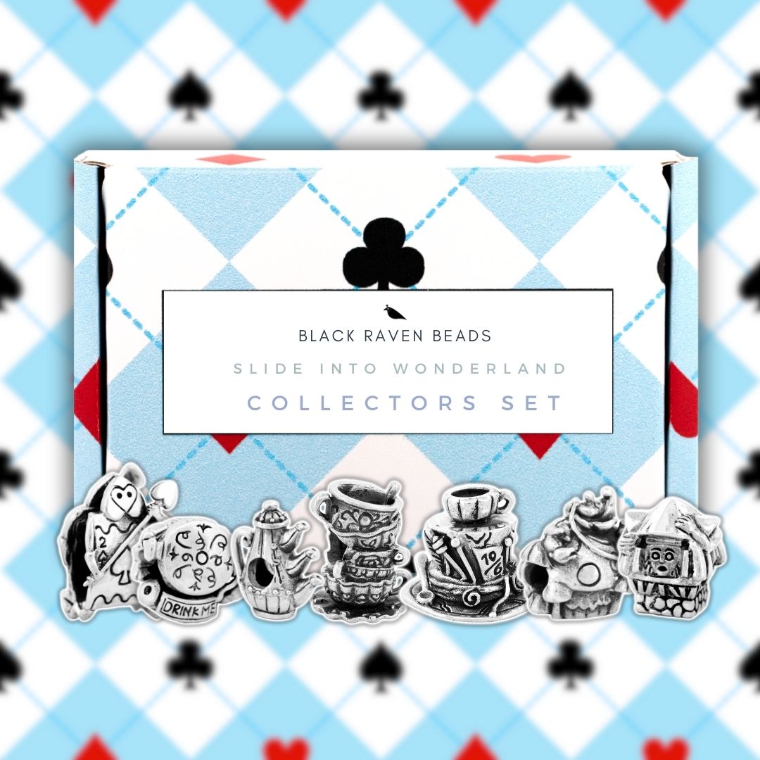 Black Raven Beads Wonderland Collectors Set silver sterling-silver Collectors Set by The Alternative Bead. Your official Black Raven Beads Retailer from Germany