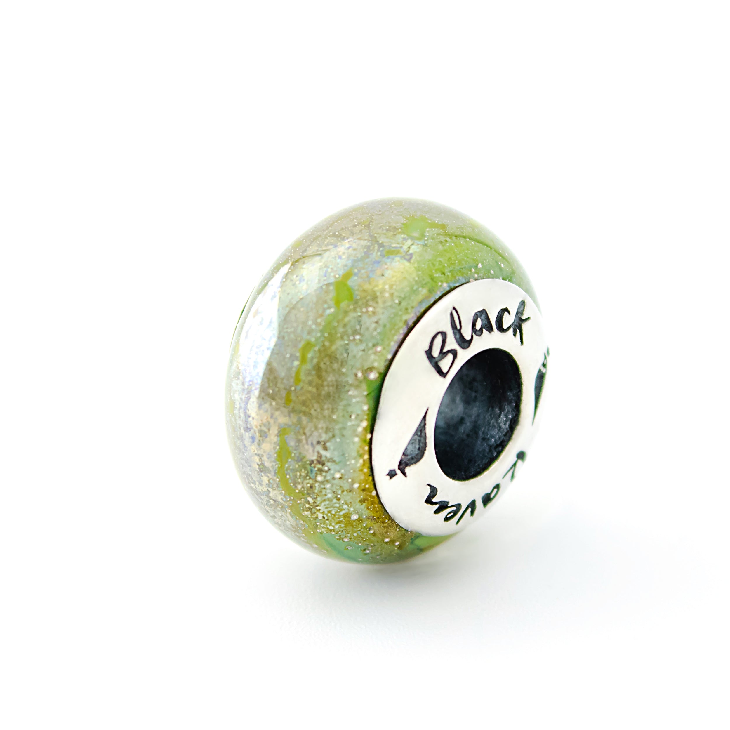 Black Raven Beads Heal Yourself green glass Charm by The Alternative Bead. Your official Black Raven Beads Retailer from Germany