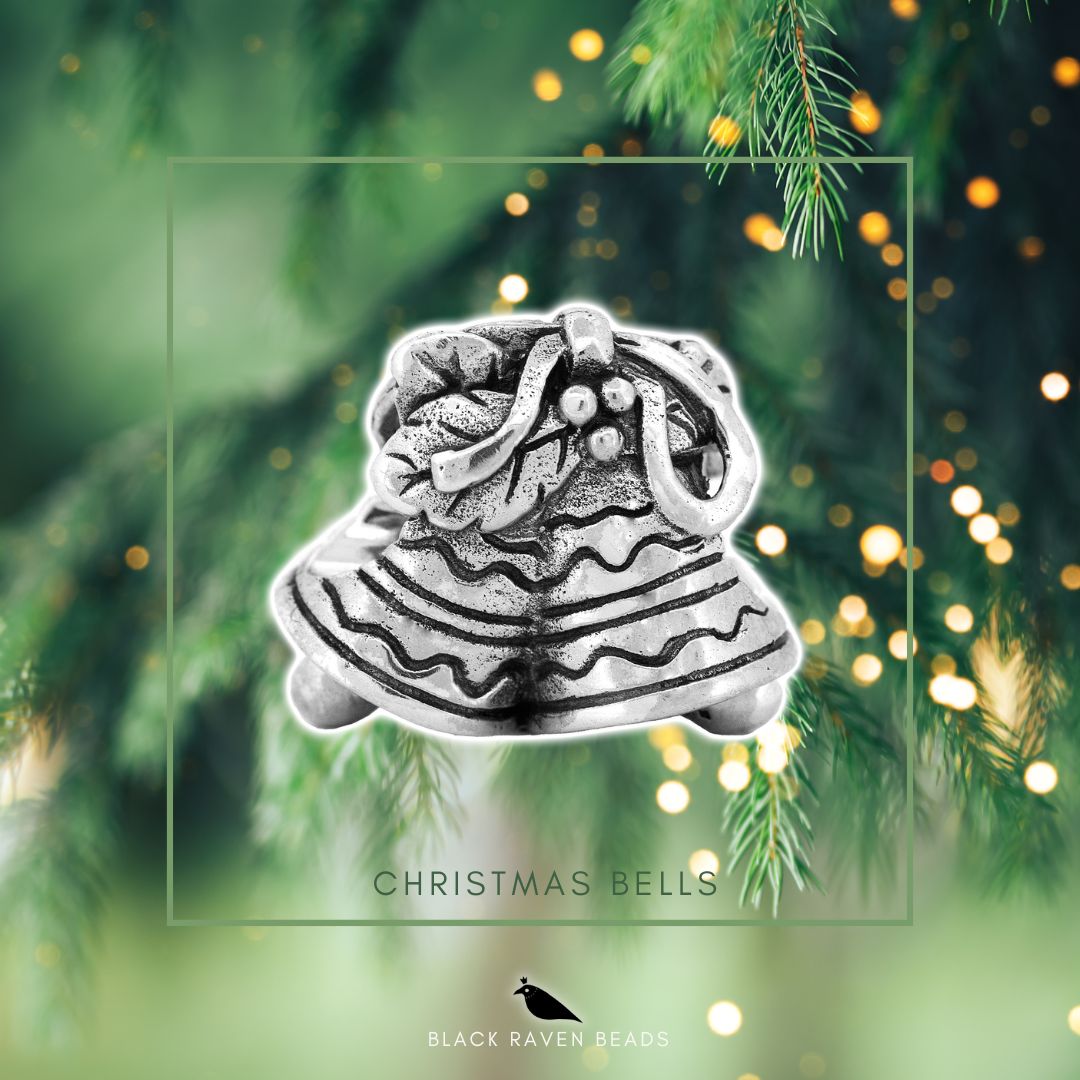 Black Raven Beads Christmas Bells silver sterling-silver Charm by The Alternative Bead. Your official Black Raven Beads Retailer from Germany