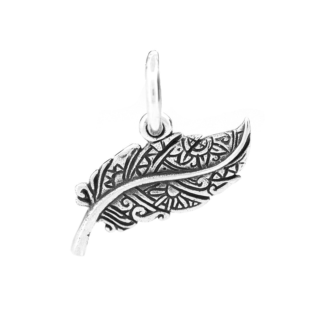 Black Raven Beads Summer Feather Dangle silver sterling-silver Dangle by The Alternative Bead. Your official Black Raven Beads Retailer from Germany