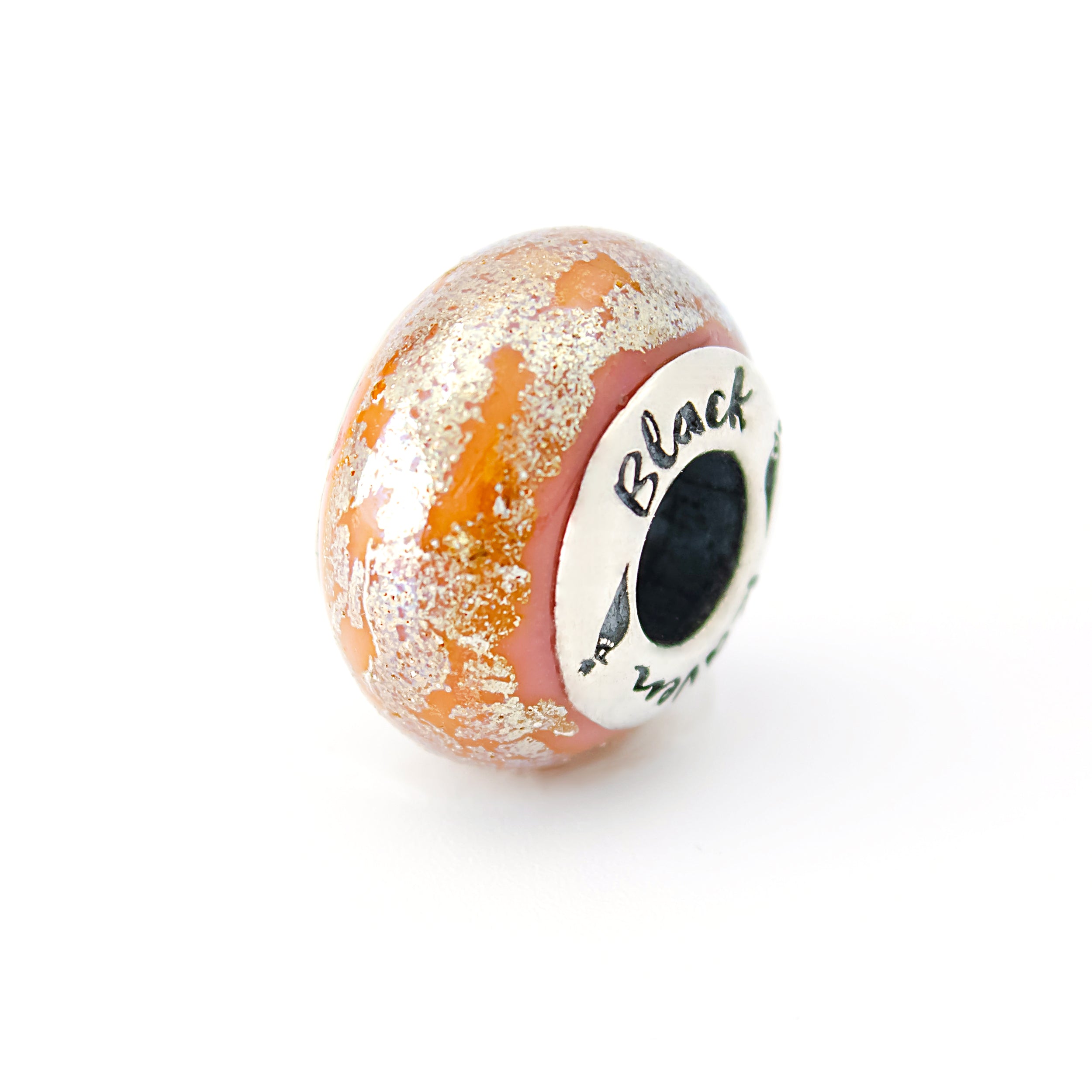 Black Raven Beads Balance Yourself orange and bronze glass Charm by The Alternative Bead. Your official Black Raven Beads Retailer from Germany