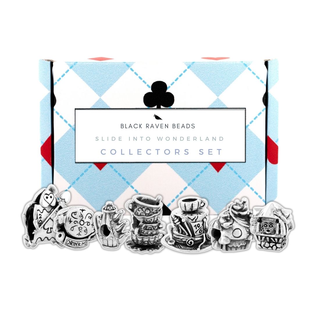 Black Raven Beads Wonderland Collectors Set silver sterling-silver Collectors Set by The Alternative Bead. Your official Black Raven Beads Retailer from Germany