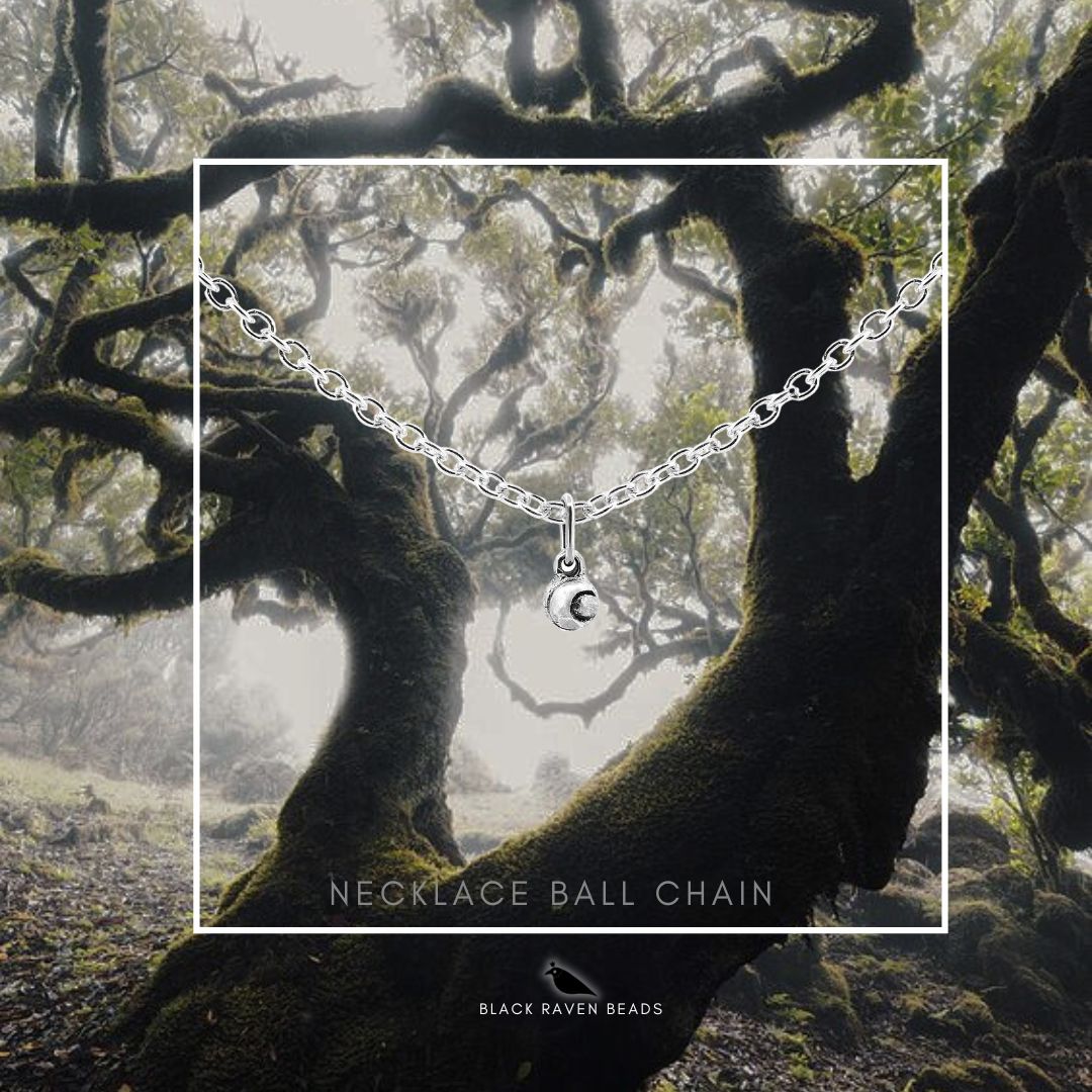 Black Raven Beads Necklace Ball Chain silver sterling-silver Necklace by The Alternative Bead. Your official Black Raven Beads Retailer from Germany