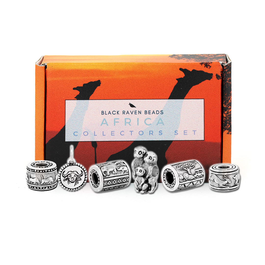 Black Raven Beads Africa Collectors Set silver sterling-silver Collectors Set by The Alternative Bead. Your official Black Raven Beads Retailer from Germany