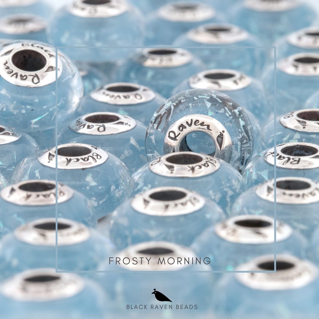 Black Raven Beads Frosty Mornings LE blue glass Charm by The Alternative Bead. Your official Black Raven Beads Retailer from Germany