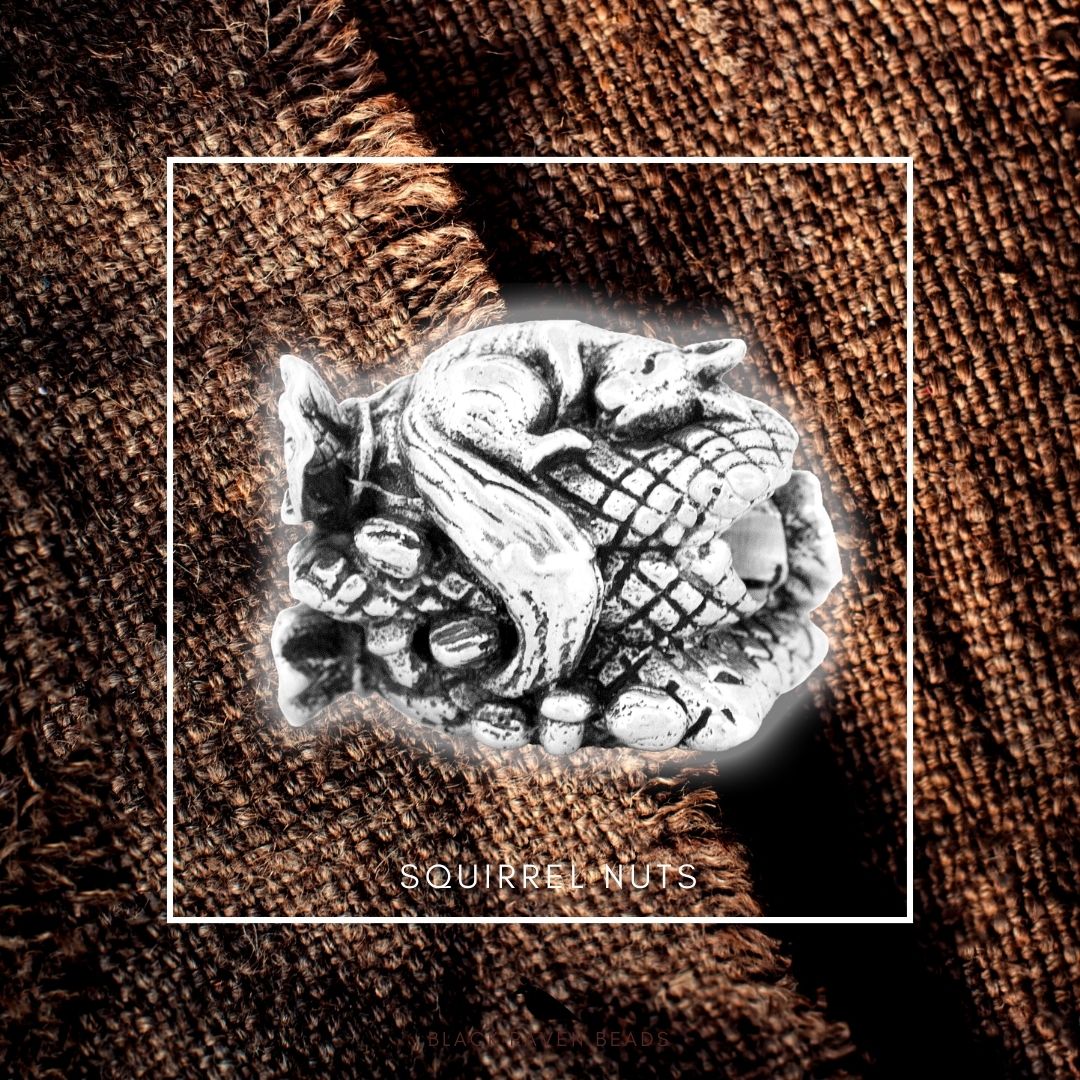 Black Raven Beads Squirrel Nuts silver sterling-silver Charm by The Alternative Bead. Your official Black Raven Beads Retailer from Germany