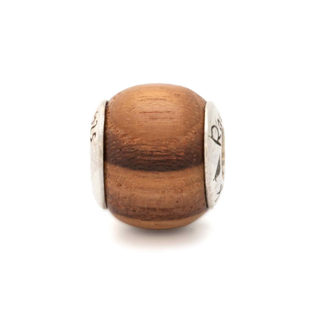 Black Raven Beads Teak Wood silver and brown sterling-silver and wood Charm by The Alternative Bead. Your official Black Raven Beads Retailer from Germany