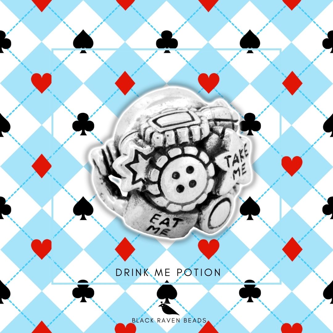 Black Raven Beads Drink Me Potion silver sterling-silver Charm by The Alternative Bead. Your official Black Raven Beads Retailer from Germany