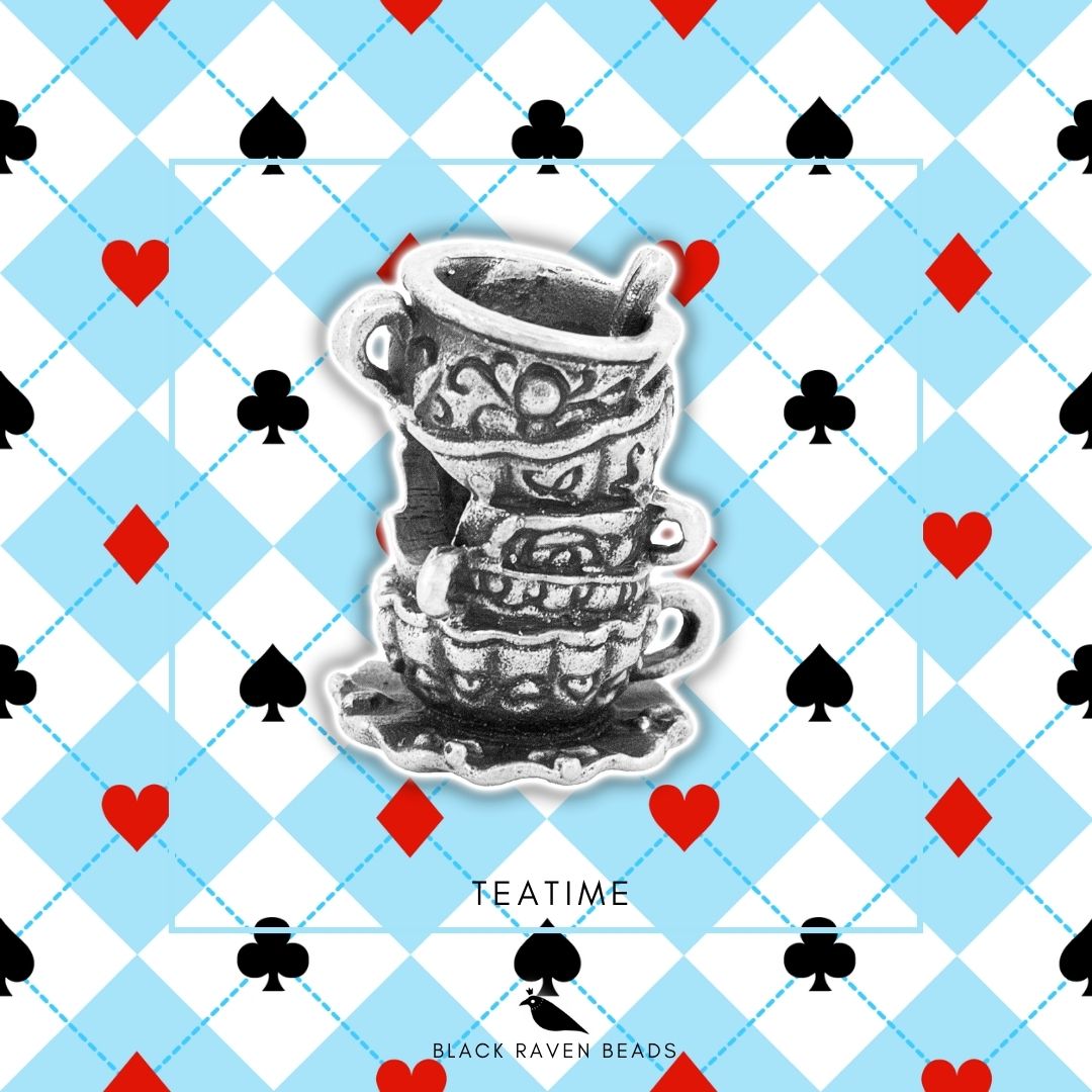 Black Raven Beads Teatime silver sterling-silver Charm by The Alternative Bead. Your official Black Raven Beads Retailer from Germany