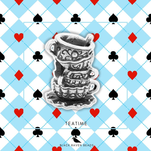 Black Raven Beads Teatime silver sterling-silver Charm by The Alternative Bead. Your official Black Raven Beads Retailer from Germany