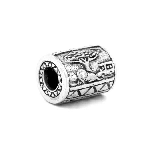 Silver Black Raven Beads African Safari Sterling Silver Charm by The Alternative Bead 