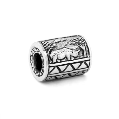 Silver Black Raven Beads African Safari Sterling Silver Charm by The Alternative Bead 