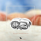 Black Raven Beads Scuba mask silver sterling-silver Charm by The Alternative Bead. Your official Black Raven Beads Retailer from Germany