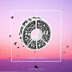 Black Raven Beads Peace Coin silver sterling-silver Charm by The Alternative Bead. Your official Black Raven Beads Retailer from Germany