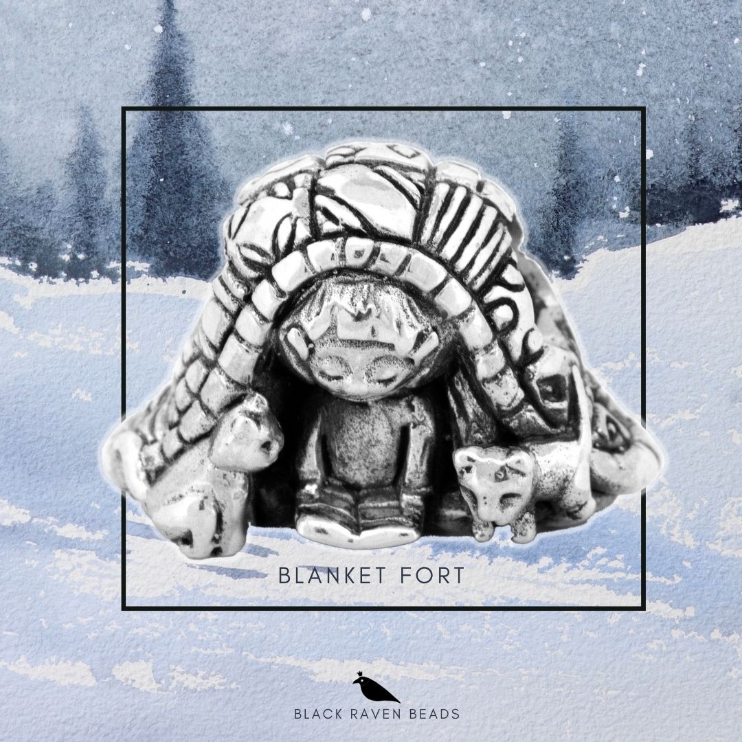 Black Raven Beads Blanket Fort silver sterling-silver Charm by The Alternative Bead. Your official Black Raven Beads Retailer from Germany