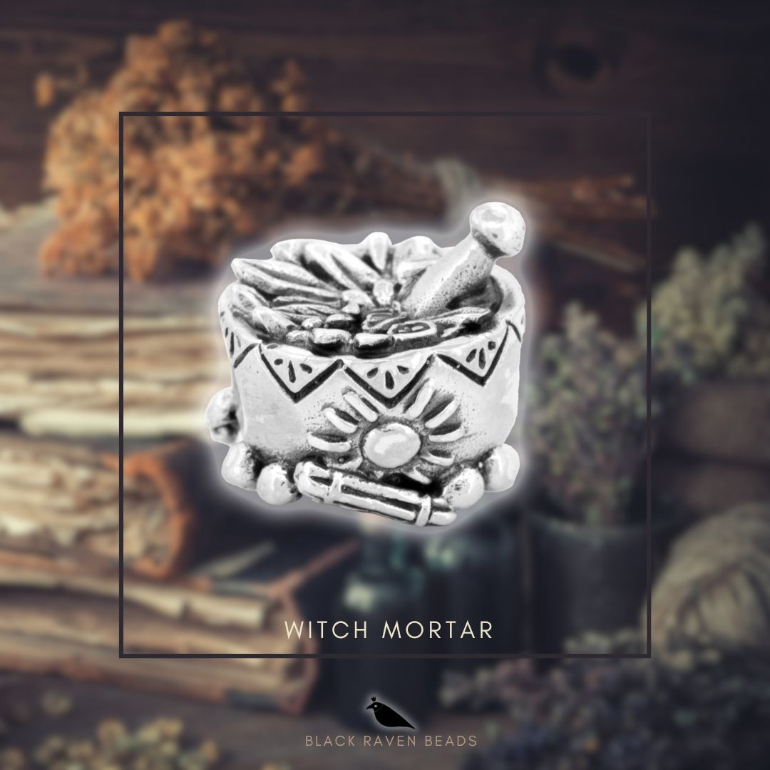 Black Raven Beads Witch Mortar silver sterling-silver Charm by The Alternative Bead. Your official Black Raven Beads Retailer from Germany