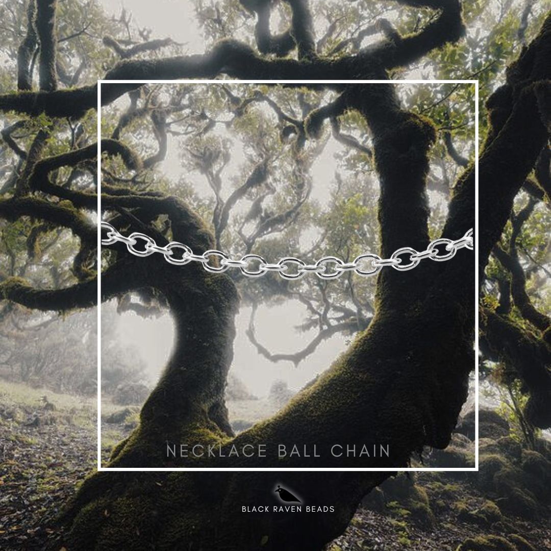 Black Raven Beads Necklace Ball Chain silver sterling-silver Necklace by The Alternative Bead. Your official Black Raven Beads Retailer from Germany