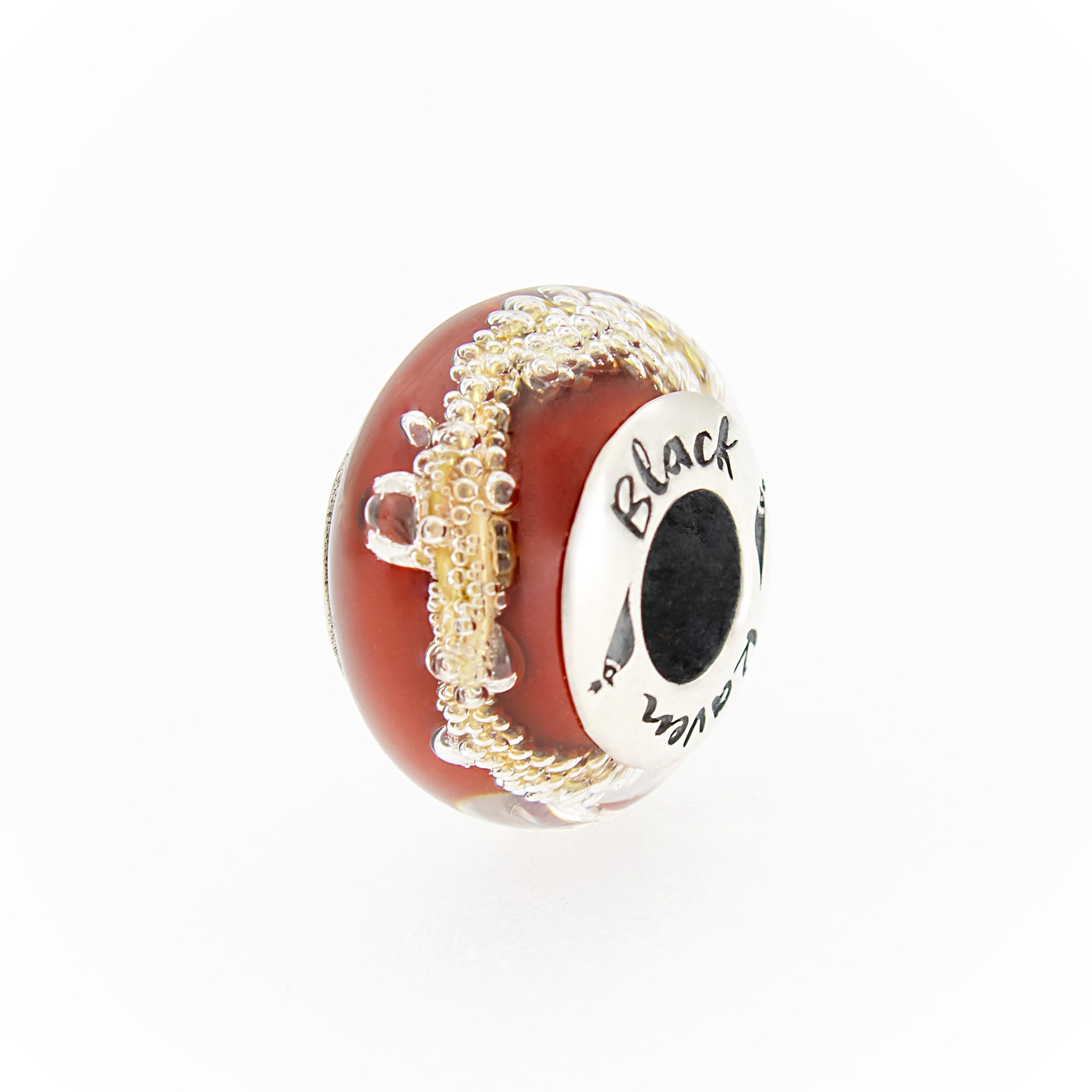 Black Raven Beads Hot Broth red and brown glass Charm by The Alternative Bead. Your official Black Raven Beads Retailer from Germany