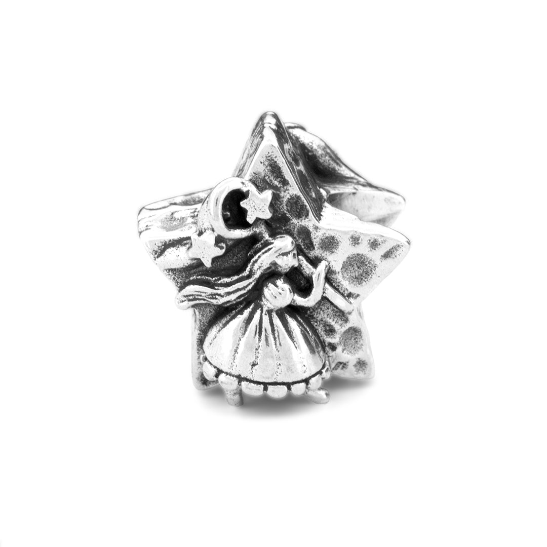 Black Raven Beads Star Catching Fairy silver sterling-silver Charm by The Alternative Bead. Your official Black Raven Beads Retailer from Germany