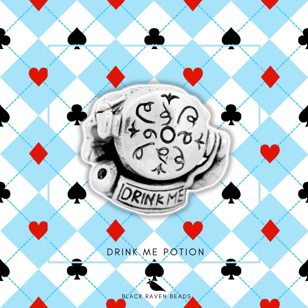 Black Raven Beads Drink Me Potion silver sterling-silver Charm by The Alternative Bead. Your official Black Raven Beads Retailer from Germany