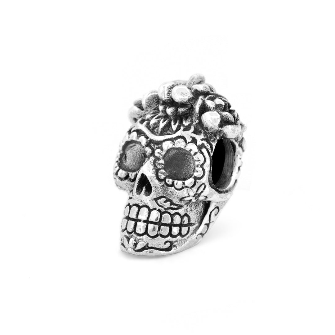 Black Raven Beads Frida Skull silver sterling-silver Charm by The Alternative Bead. Your official Black Raven Beads Retailer from Germany