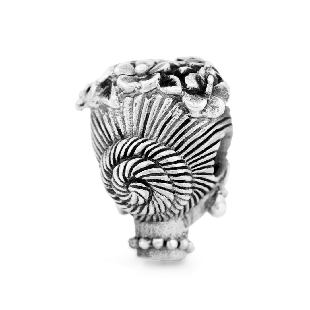 Silver Black Raven Beads Frida Head Sterling Silver Charm by The Alternative Bead 