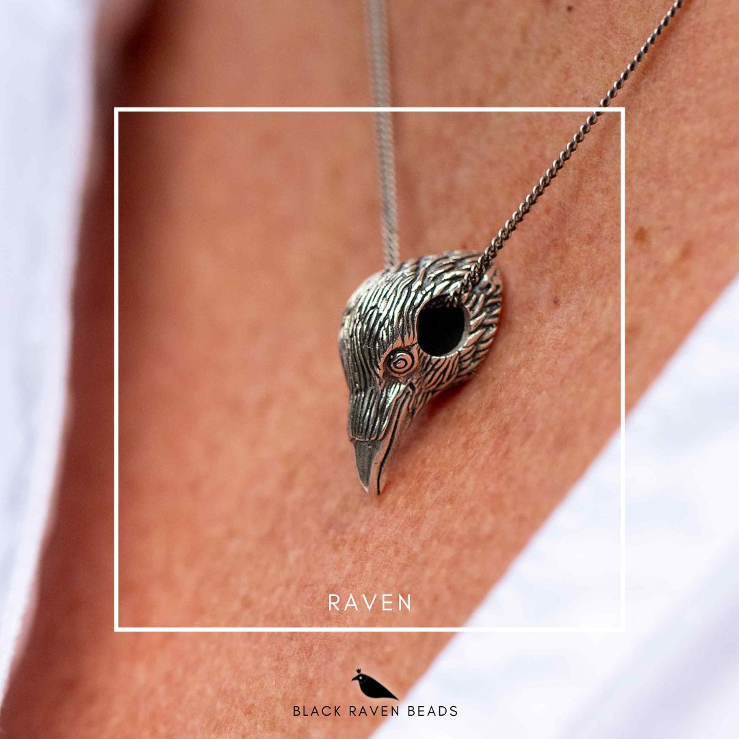 Black Raven Beads Raven silver sterling-silver Charm by The Alternative Bead. Your official Black Raven Beads Retailer from Germany