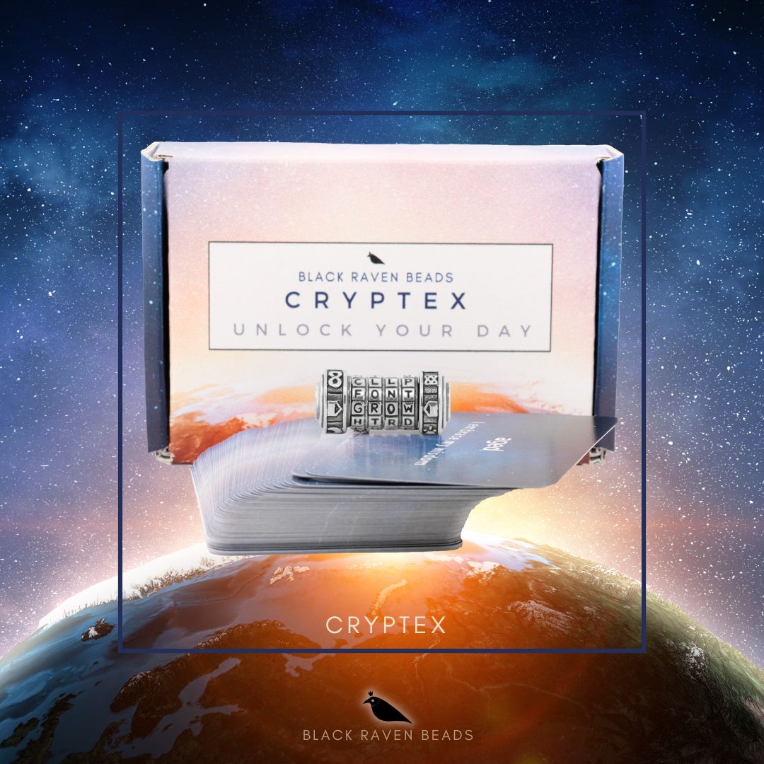 Black Raven Beads Cryptex silver sterling-silver Charm by The Alternative Bead. Your official Black Raven Beads Retailer from Germany