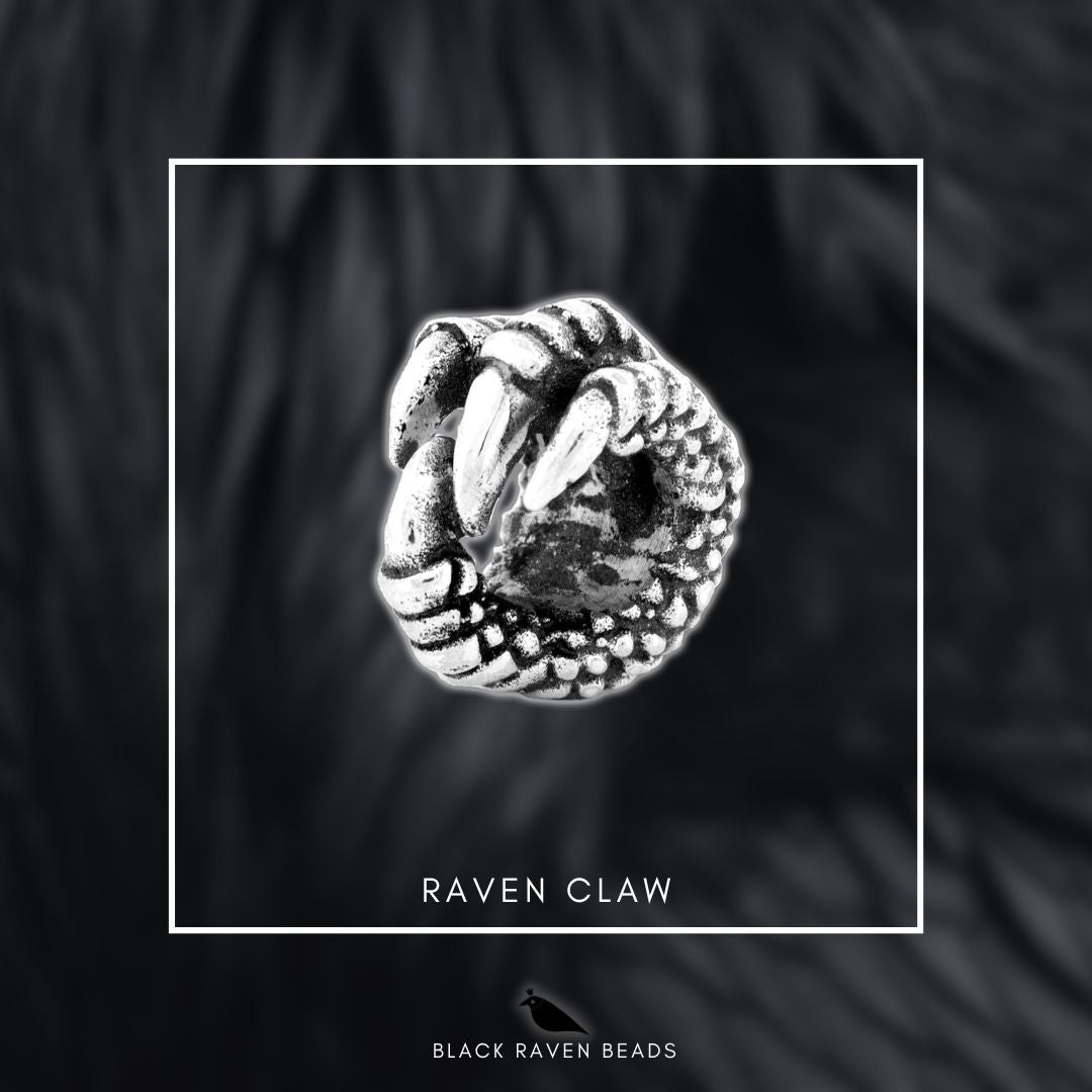 Black Raven Beads Raven Claw silver sterling-silver Charm by The Alternative Bead. Your official Black Raven Beads Retailer from Germany