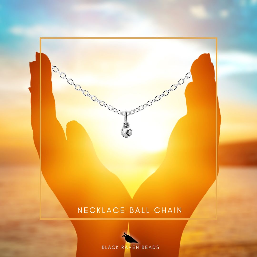 Black Raven Beads Necklace Ball Chain silver sterling-silver Necklace by The Alternative Bead. Your official Black Raven Beads Retailer from Germany