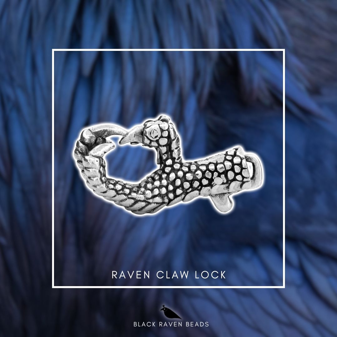 Black Raven Beads Raven Claw Lock silver sterling-silver Lock by The Alternative Bead. Your official Black Raven Beads Retailer from Germany