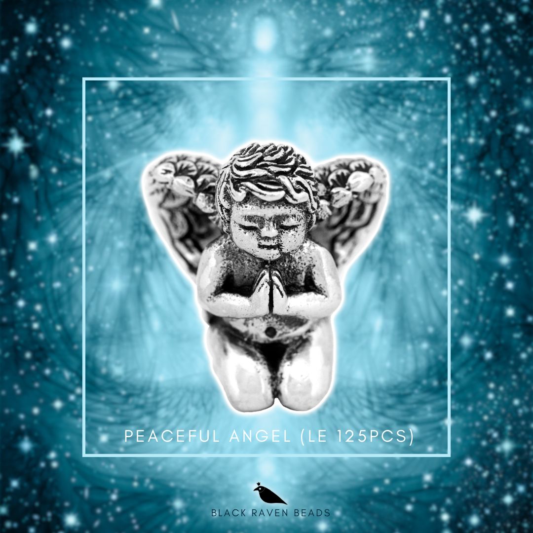 Black Raven Beads Peaceful Angel (LE 125pcs) silver sterling-silver Charm by The Alternative Bead. Your official Black Raven Beads Retailer from Germany