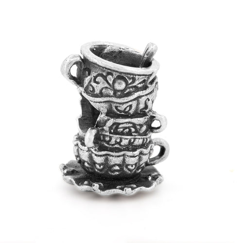 Black Raven Beads Teatime silver sterling-silver Charm by The Alternative Bead. Your official Black Raven Beads Retailer from Germany