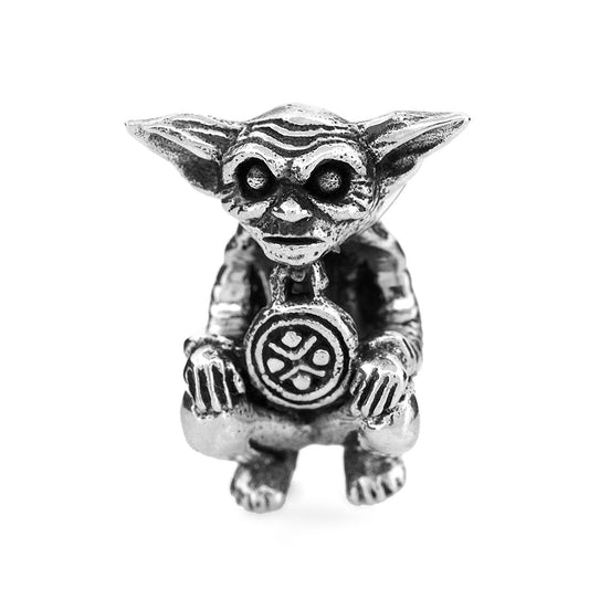 Silver Black Raven Beads Forest goblin Sterling Silver Charm by The Alternative Bead 