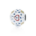 Aurora Charm Folklore Hearts Flowers Bead red; white; blue; yellow sterling-silver; enamel Bead by The Alternative Bead. Your official Aurora Charm Retailer from Germany