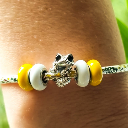 The Alternative Bead: Aurora Charm - Leo the Gecko Sterling Silver Charm Picture 5