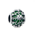 Aurora Charm Serenity Green Flower Bead silver; green sterling-silver; glass Bead by The Alternative Bead. Your official Aurora Charm Retailer from Germany
