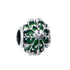 Aurora Charm Serenity Green Flower Bead silver; green sterling-silver; glass Bead by The Alternative Bead. Your official Aurora Charm Retailer from Germany