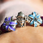 Aurora Charm Purple Dream Lily Charm silver; purple sterling-silver; enamel Bead by The Alternative Bead. Your official Aurora Charm Retailer from Germany