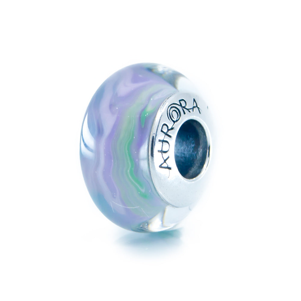 Aurora Charm Lights of Dawn Murano Glass Bead purple; blue; green glass Bead by The Alternative Bead. Your official Aurora Charm Retailer from Germany