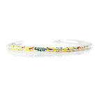 Aurora Charm Enamel Hawaiian Bangle Bracelet - Limited Edition silver; floral; yellow sterling-silver; enamel Bangle by The Alternative Bead. Your official Aurora Charm Retailer from Germany