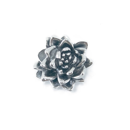 The Alternative Bead: Aurora Charm - Lotus Flower Blossom Charm Sterling Silver Charm Picture 3