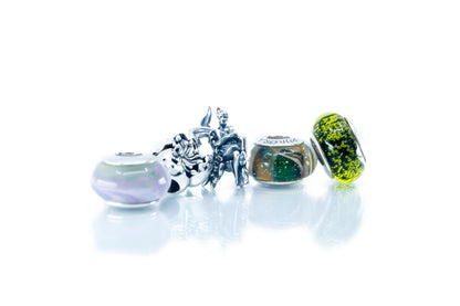 The Alternative Bead: Aurora Charm - Dew of the Deep Woods Murano Glass Bead Sterling Silver Charm Picture 4