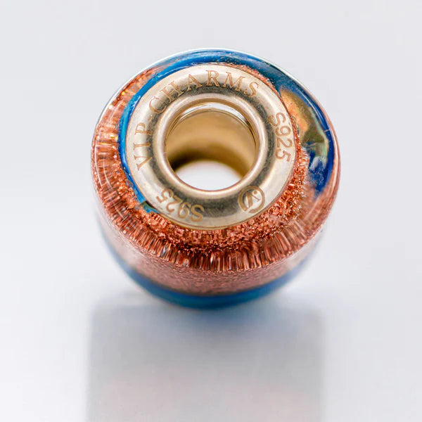 VIP-CHARMS Azure Sands Bead blue; beige; brown glass Bead by The Alternative Bead. Your official VIP-CHARMS Retailer from Germany